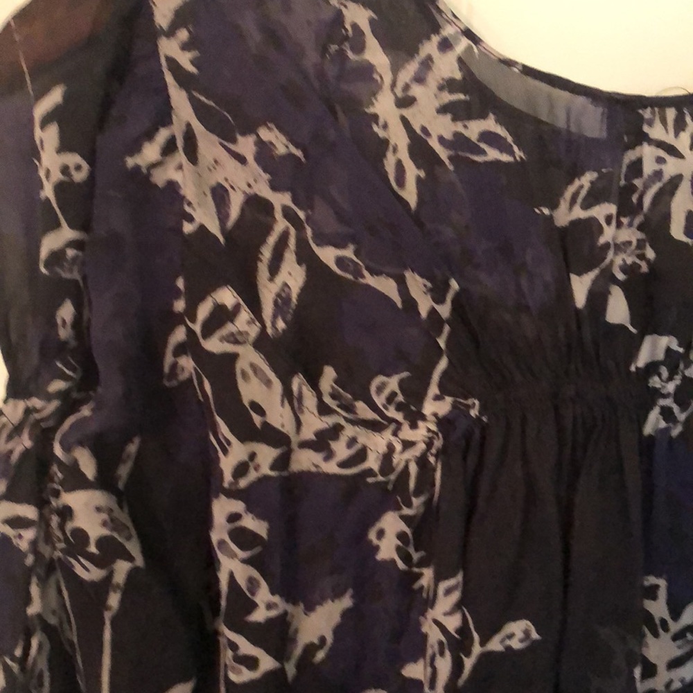 Zara Black and Purple Floral Blouse - Picture 9 of 14